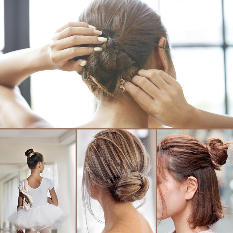 TUUXI 10pcs Spiral Hair Pins 2 Inch Bun Twister Spiral Bobby Pins Gold Spin Clip for Thick Hair Non Scratched Round Clip Bun Maker for Women - Image 5